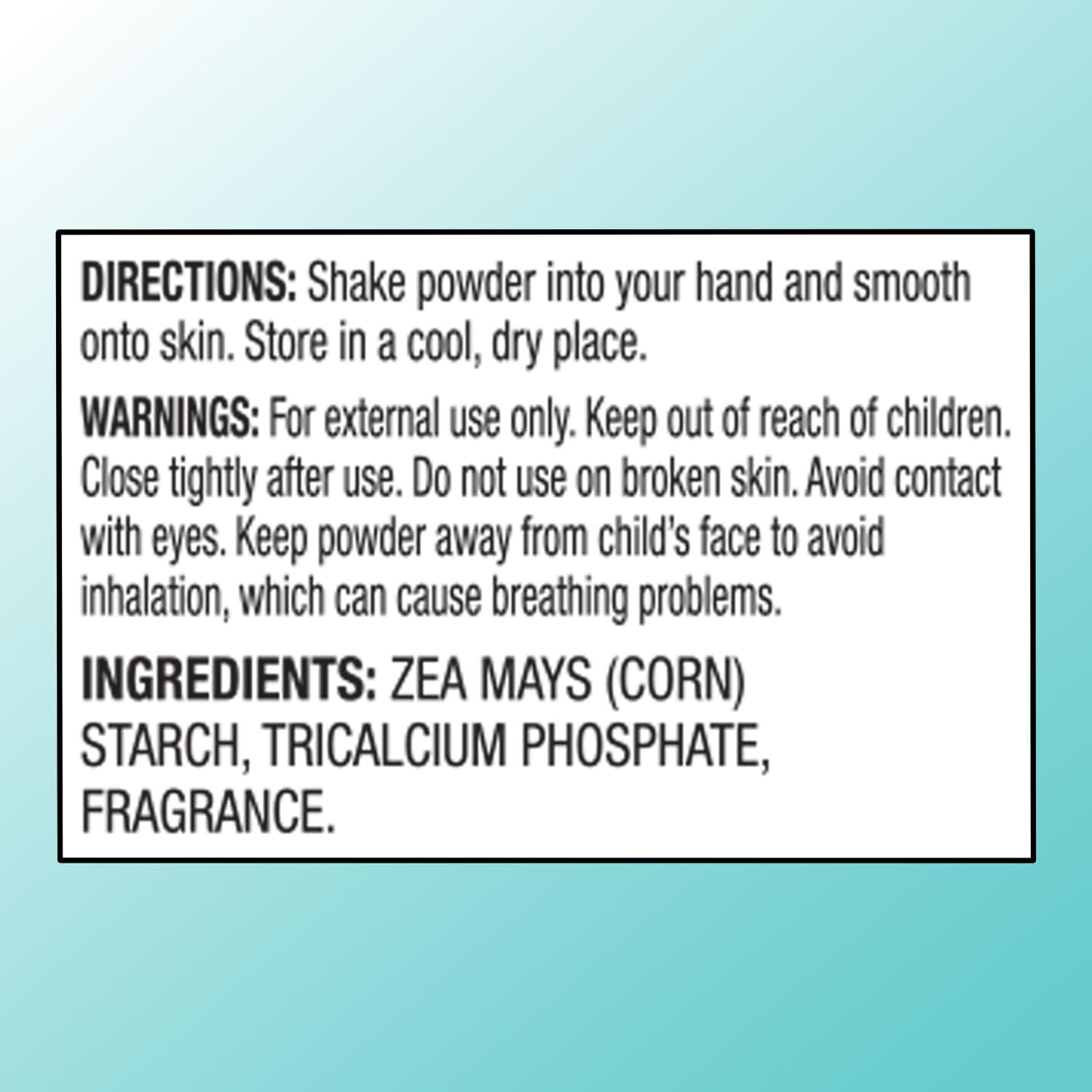 Quality Choice powder used at the beach to remove sand easily.