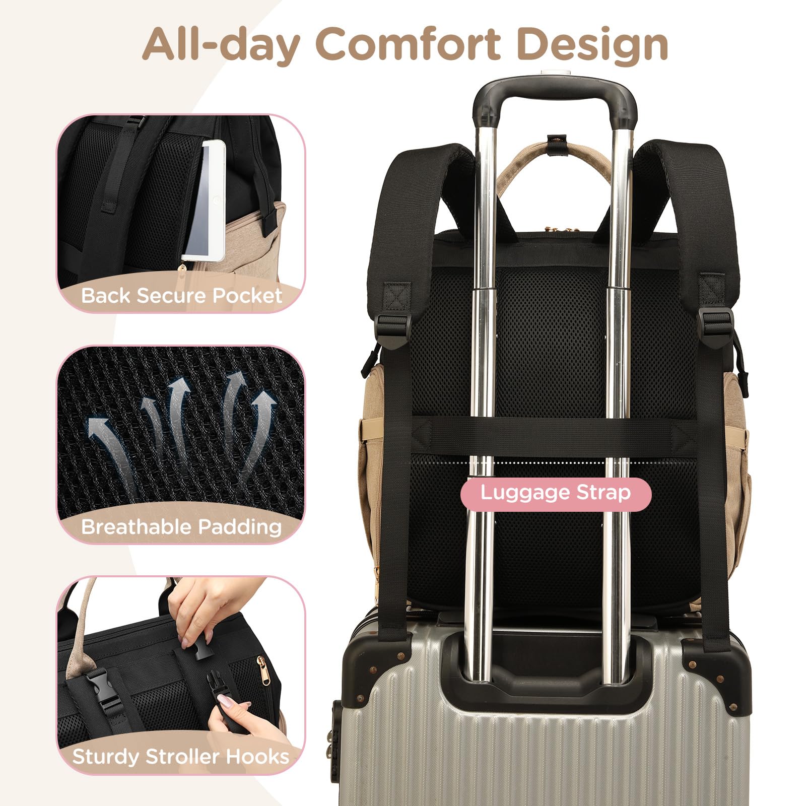 Qualyphant breast pump bag mesh pockets for small accessories
