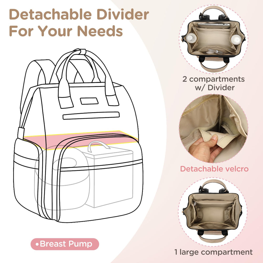 Qualyphant breast pump bag stroller straps for easy attachment to a stroller