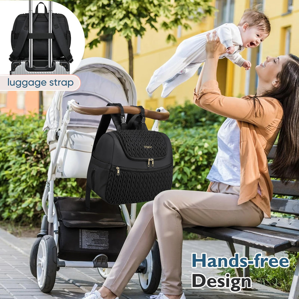 Qualyphant breast pump bag travel-ready design blends style with function.