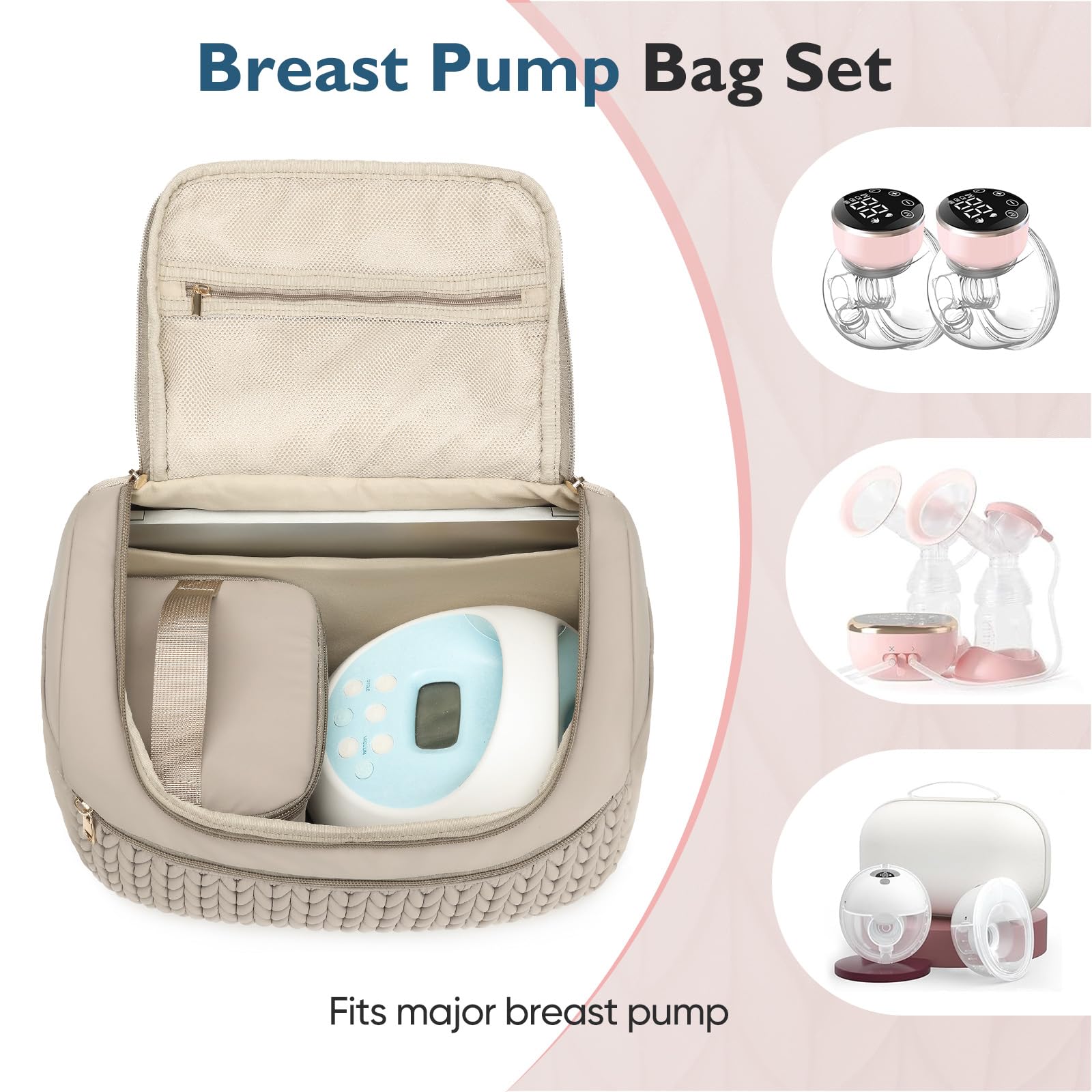 Qualyphant diaper backpack with changing pad and organized interior