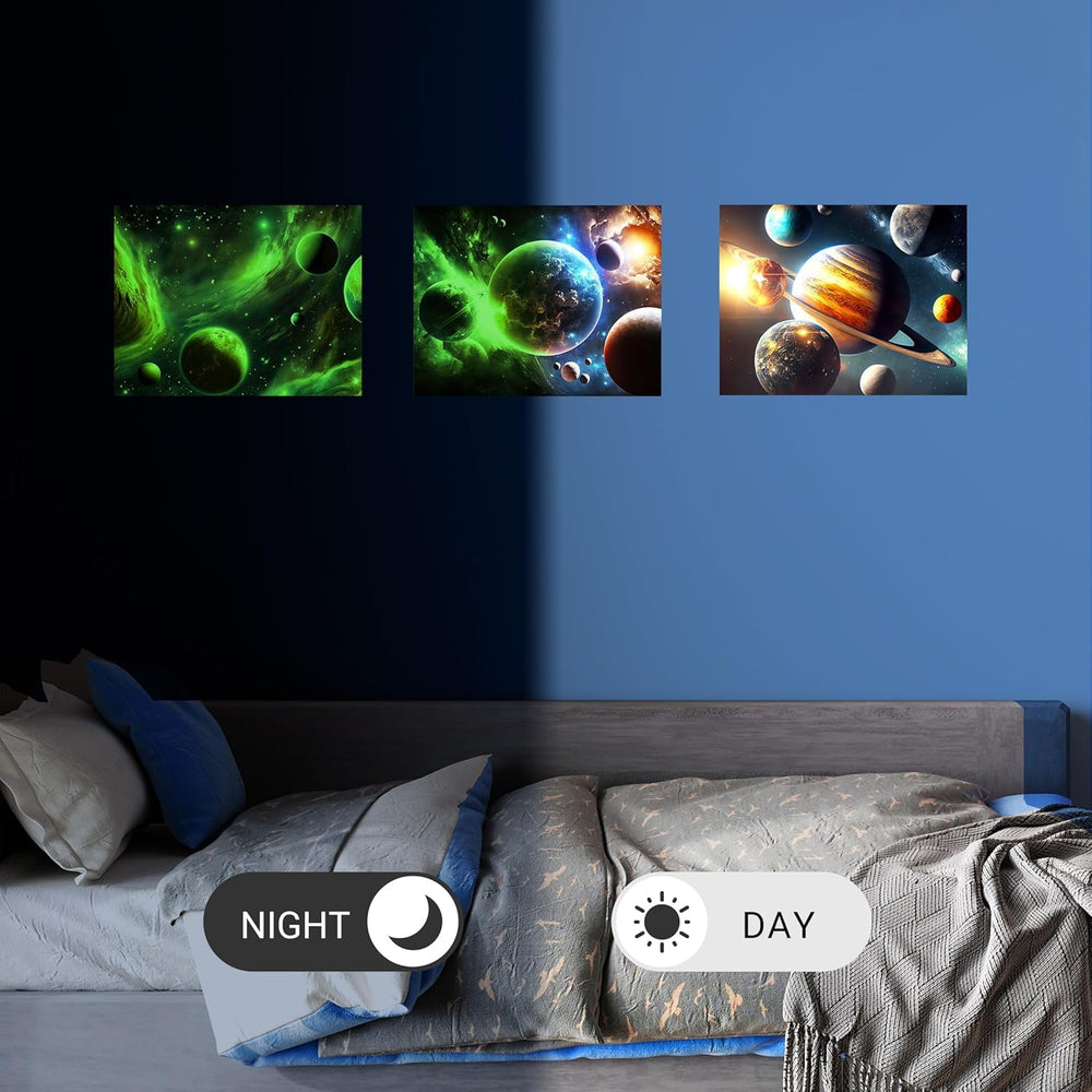 Quanhaigou Glow Space Wall Decals meteors ignite playful night sky visuals.