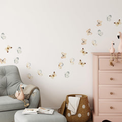 QUCHENG Boho decals rainbow sun create playful, light-filled accents