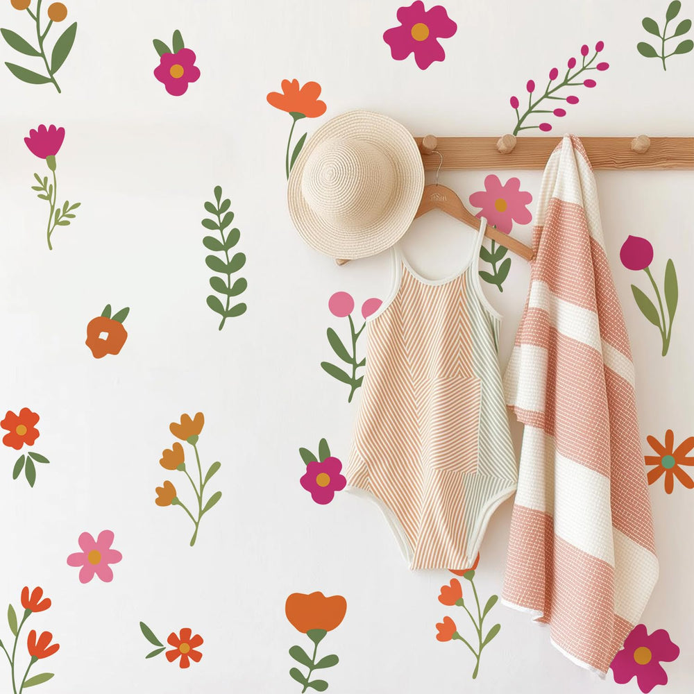 QUCHENG Boho wall stickers six sheets pack for playful kids room decor