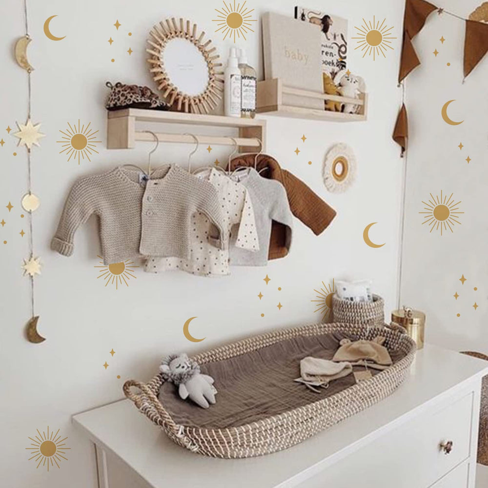 QUCHENG boho wall stickers bedroom decor for cabinets and shelves