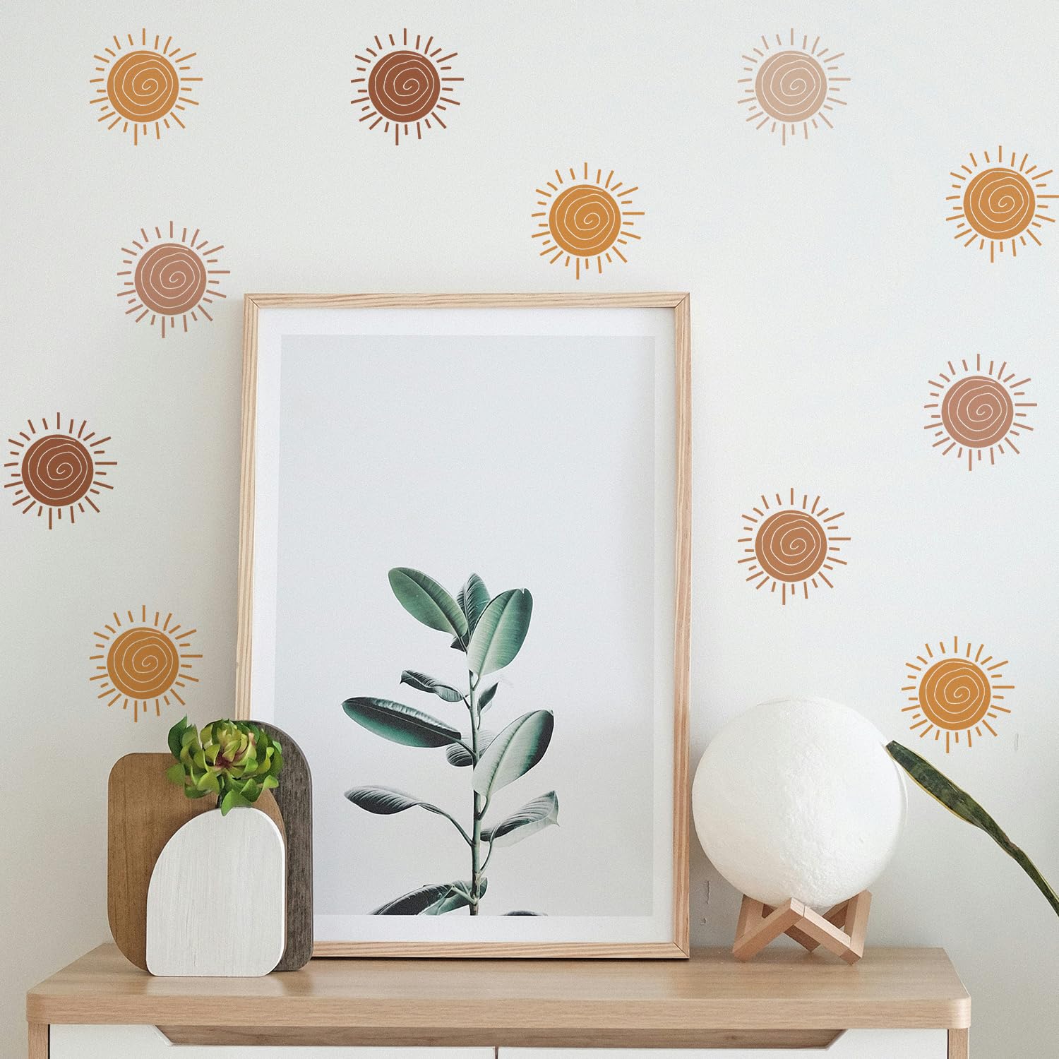 QUCHENG boho wall stickers bundle for cohesive nursery decor and easy DIY placement