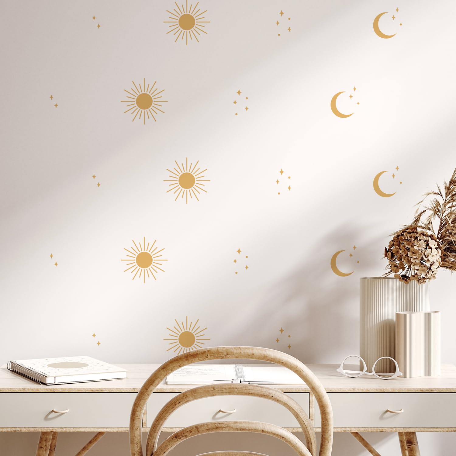 QUCHENG boho wall stickers dainty flowers soften nursery spaces with cozy vibes