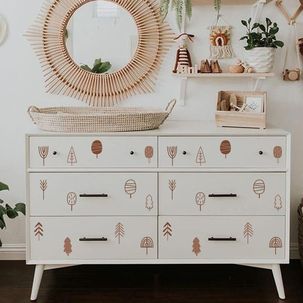 QUCHENG Boho wall stickers door decal for quick room refresh.