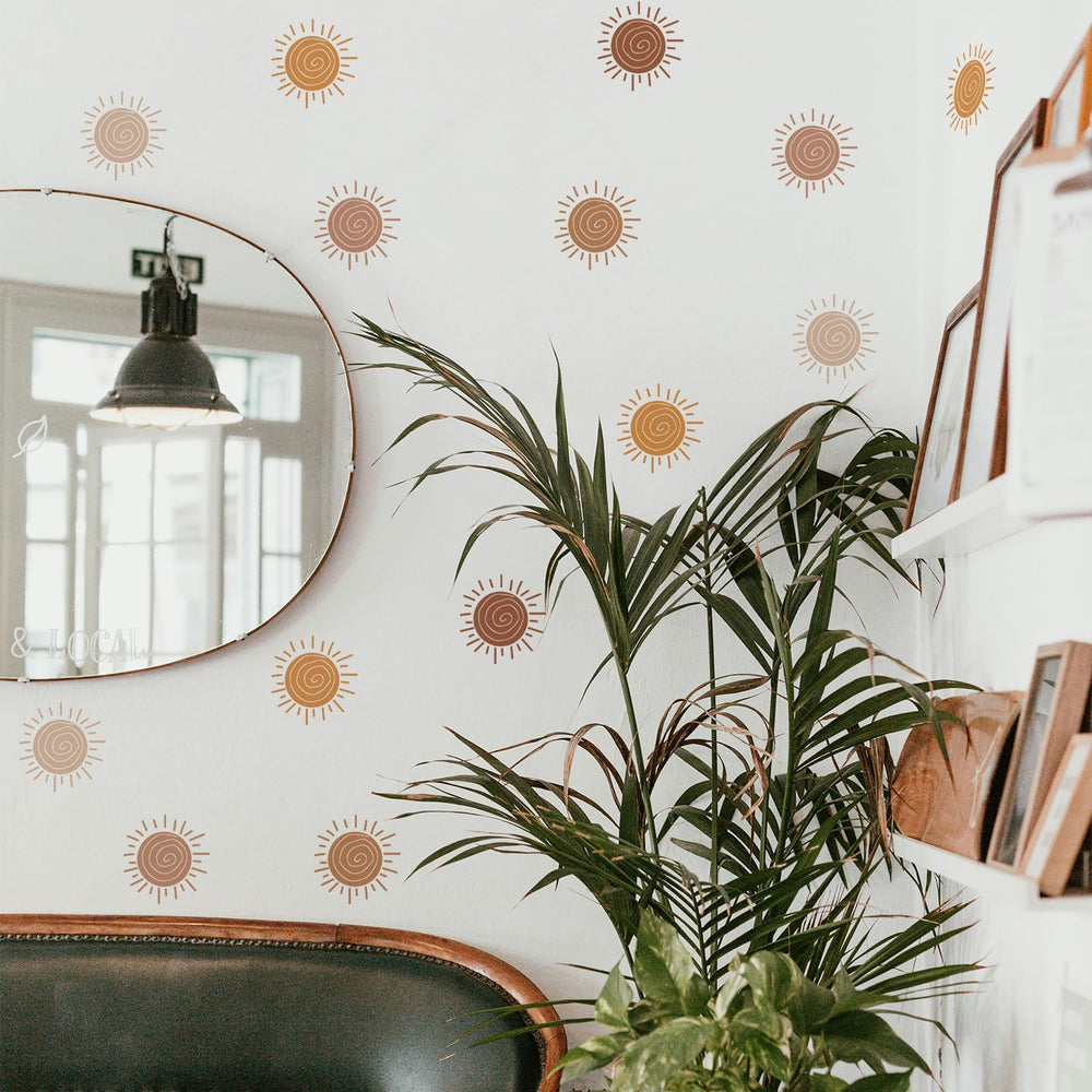 QUCHENG boho wall stickers flowers pattern adds sweet accents to a girl's room