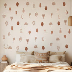 QUCHENG Boho wall stickers flowers add charming detail to a kids room.