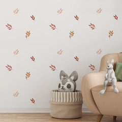 QUCHENG Boho wall stickers for girls' bedroom set provide playful decor and easy DIY use.