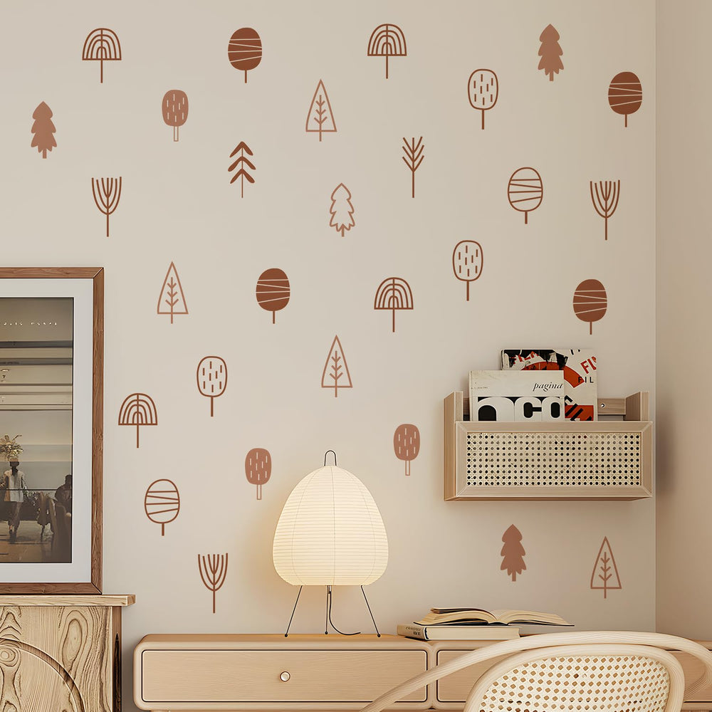 QUCHENG Boho wall stickers leaves create a playful, calming nursery ambiance.