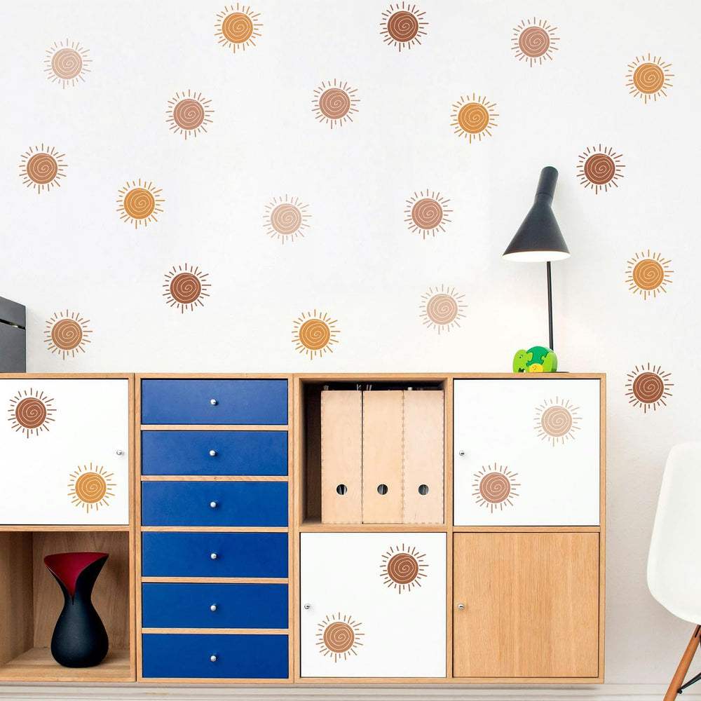 QUCHENG boho wall stickers nursery decor with easy peel and stick application