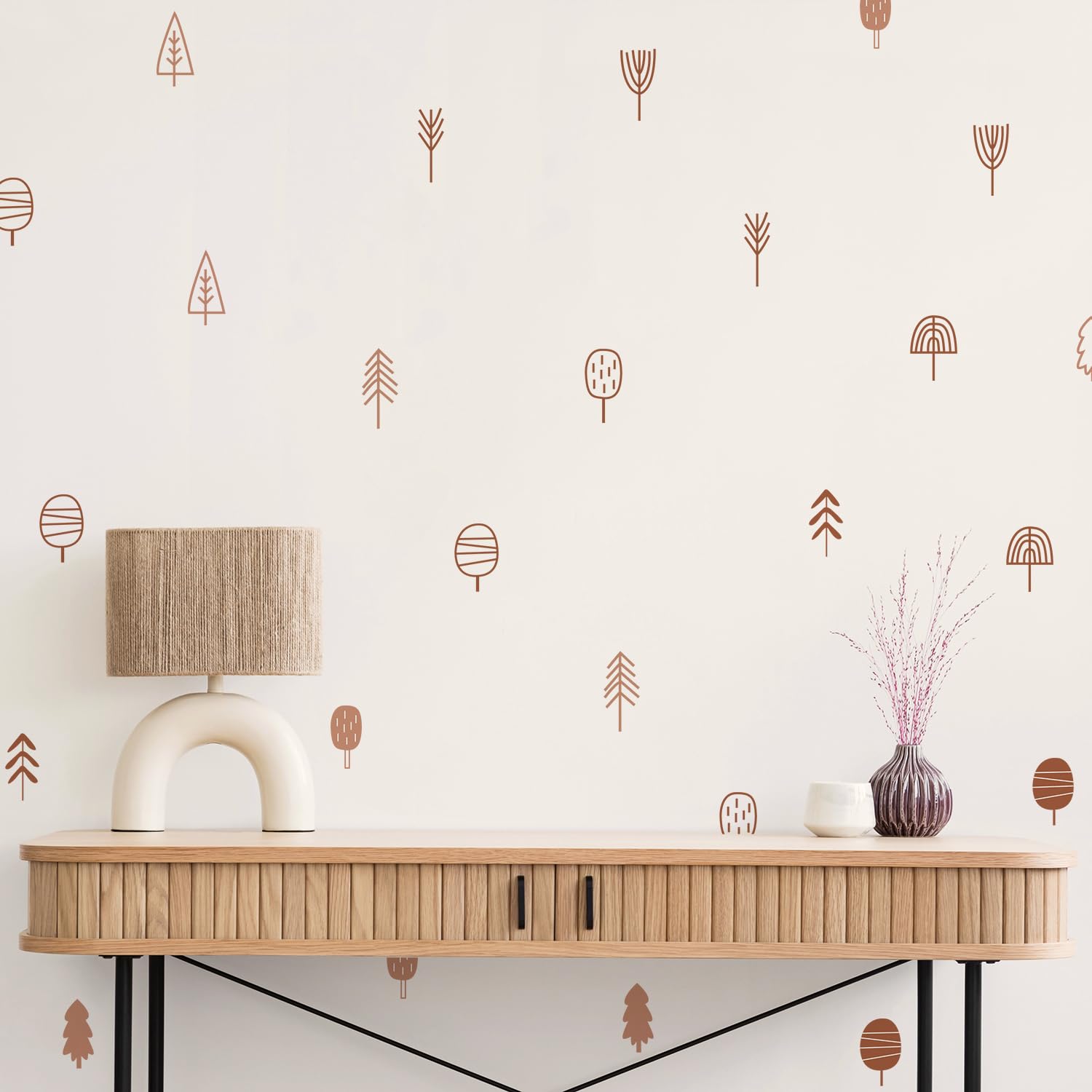 QUCHENG Boho wall stickers sun bring warmth to playroom walls.