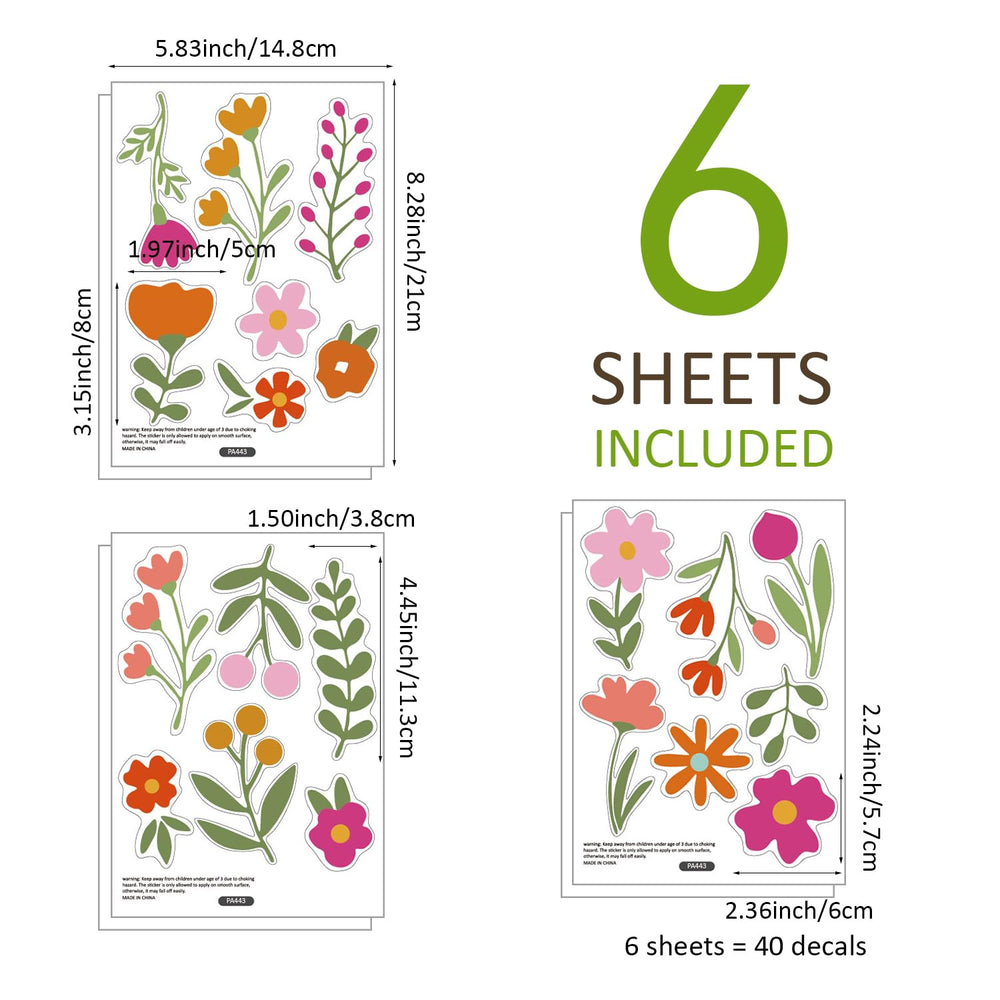 QUCHENG Boho warm-tone stickers provide cozy color accents for bedrooms and playrooms