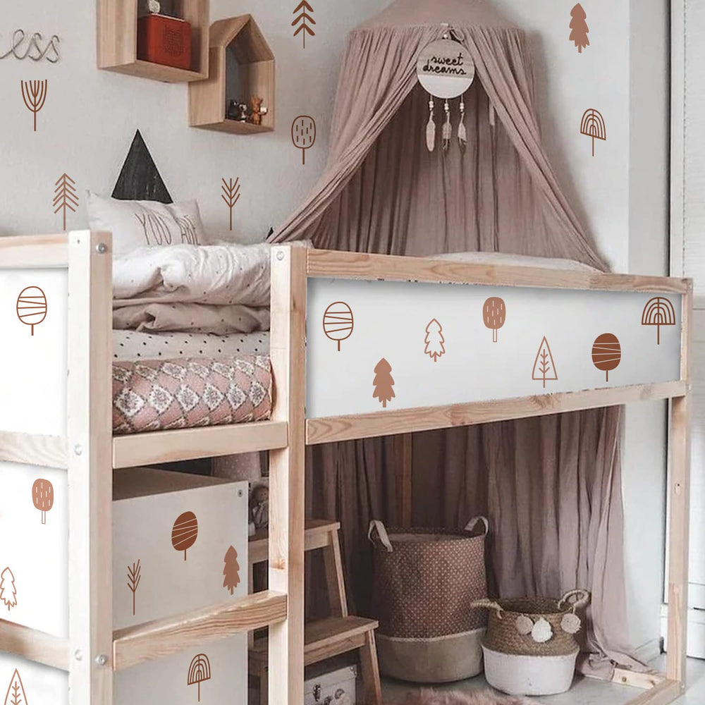 QUCHENG Boho wall stickers window decal for translucent decorative touch.