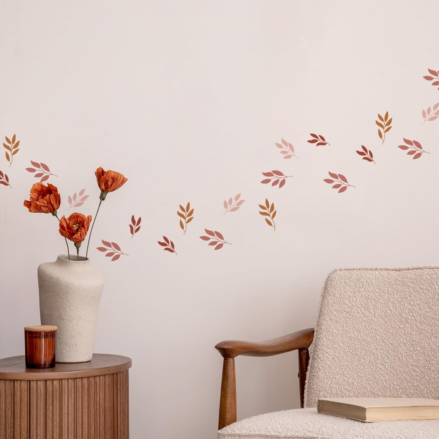 QUCHENG Boho wall stickers window and mirror decor add charming accents on glass surfaces.