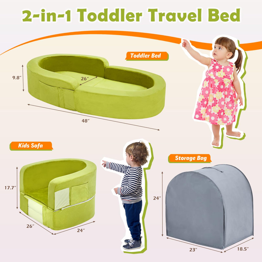QUCHI travel bed removable cover enables quick cleaning and hygiene.