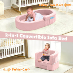 QUCHI toddler travel bed sofa chair mode enabling versatile daily activity