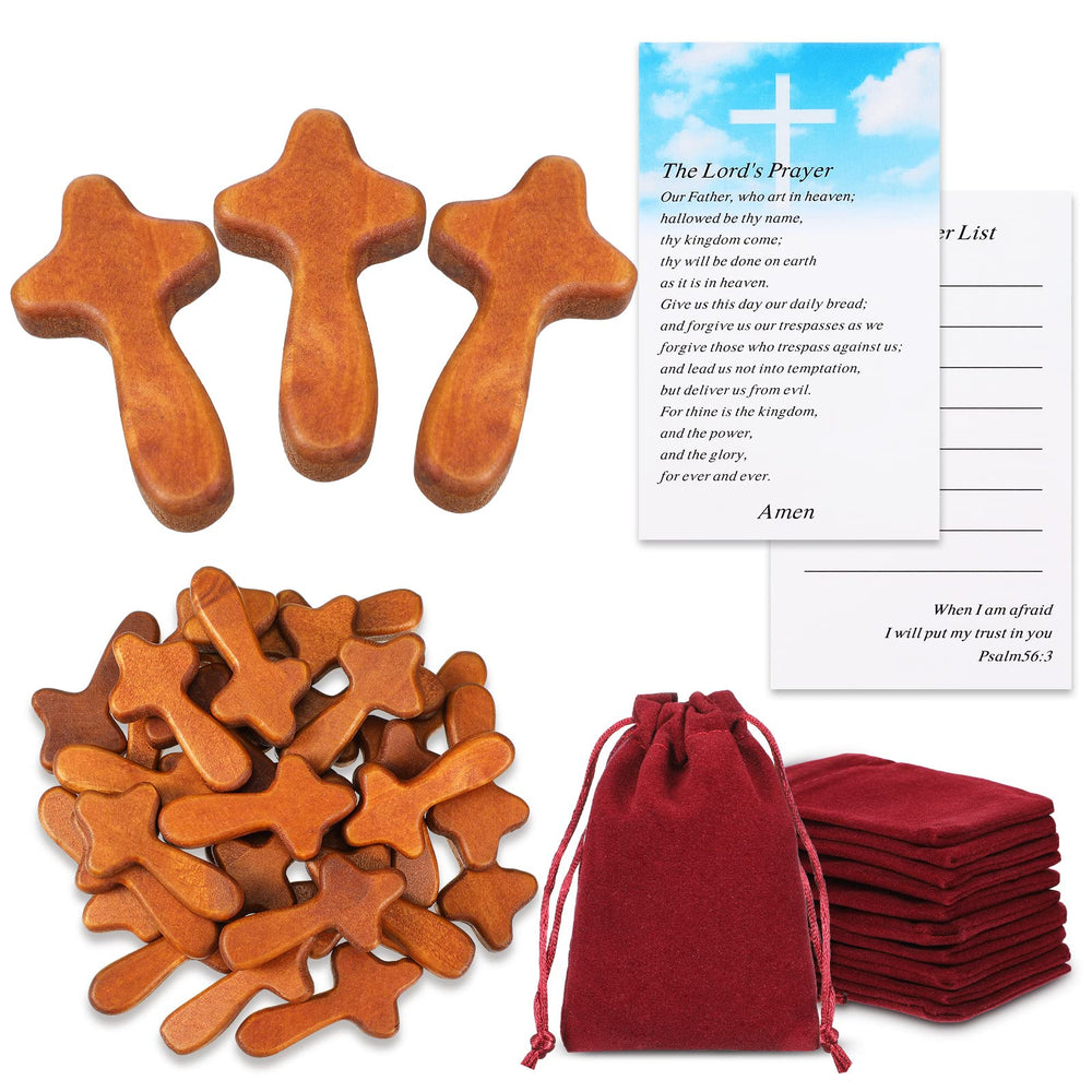 Queekay 50-crosses packaging shows bulk set ready for gifting and daily reflection