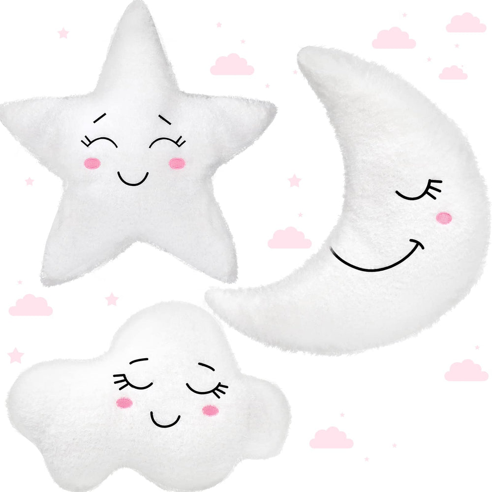 Queekay Moon Plush Pillow for cozy bedtime comfort.