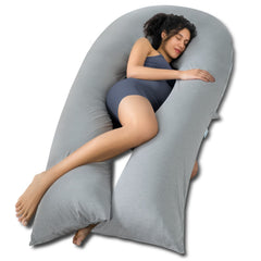 QUEEN ROSE 65-inch U-shaped pillow for full-body pregnancy comfort.