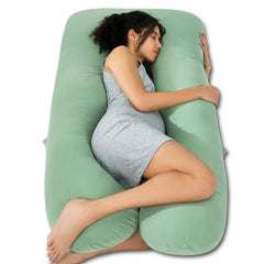 QUEEN ROSE cooling pregnancy pillow in U-shape for full body support