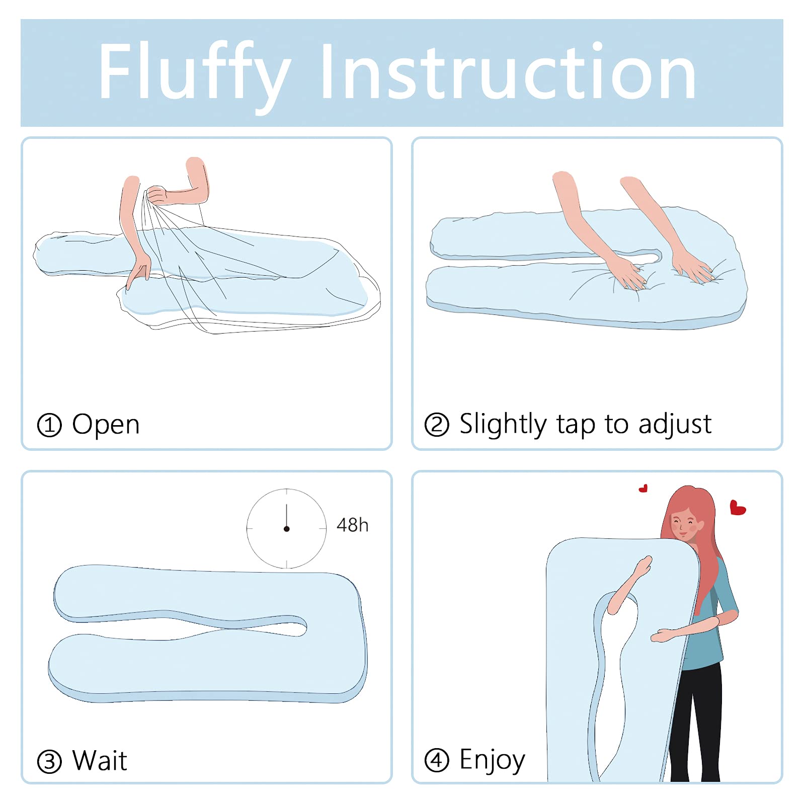 QUEEN ROSE pregnancy pillow promotes relaxation and comfort for mom-to-be.