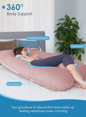QUEEN ROSE maternity pillow silky-soft cover helps skin stay breathable and smooth.