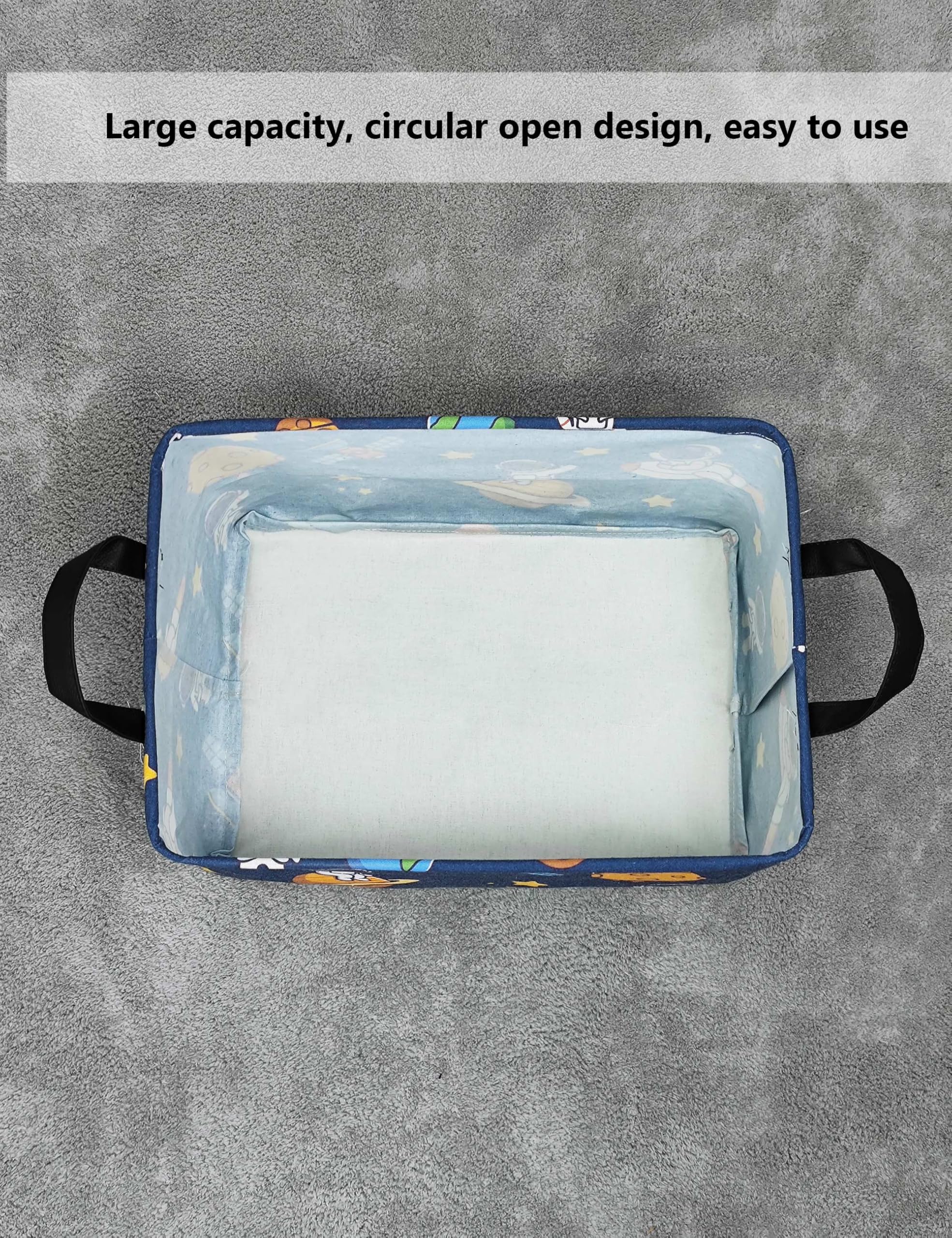 QUEENLALA collapsible bin demonstrates space-saving portability