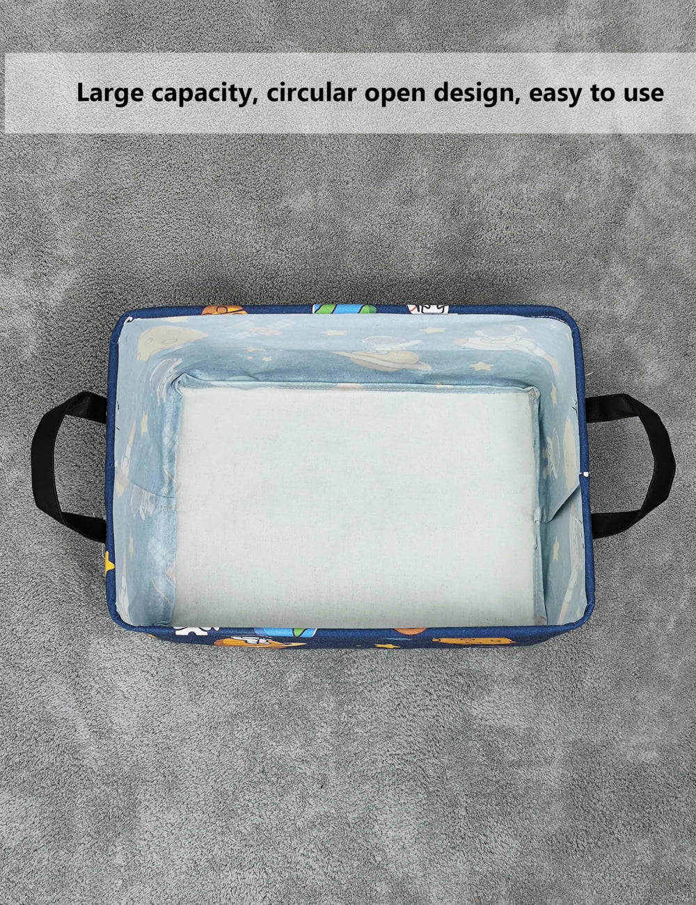 QUEENLALA collapsible bin demonstrates space-saving portability