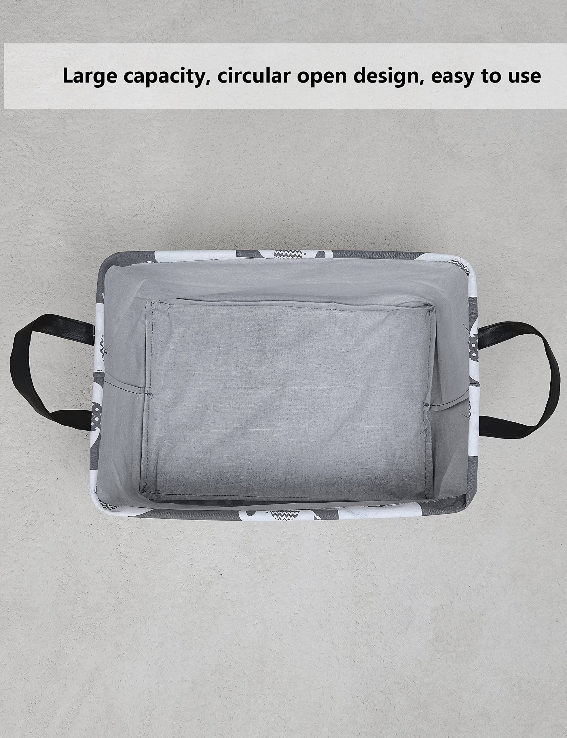 QUEENLALA rectangular laundry hamper collapsible design for easy transport.