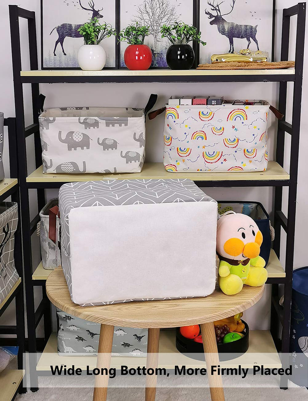 QUEENLALA rectangular laundry hamper compact size fits small spaces, dimensions 14.9 x 10.2 x 9.1 inches