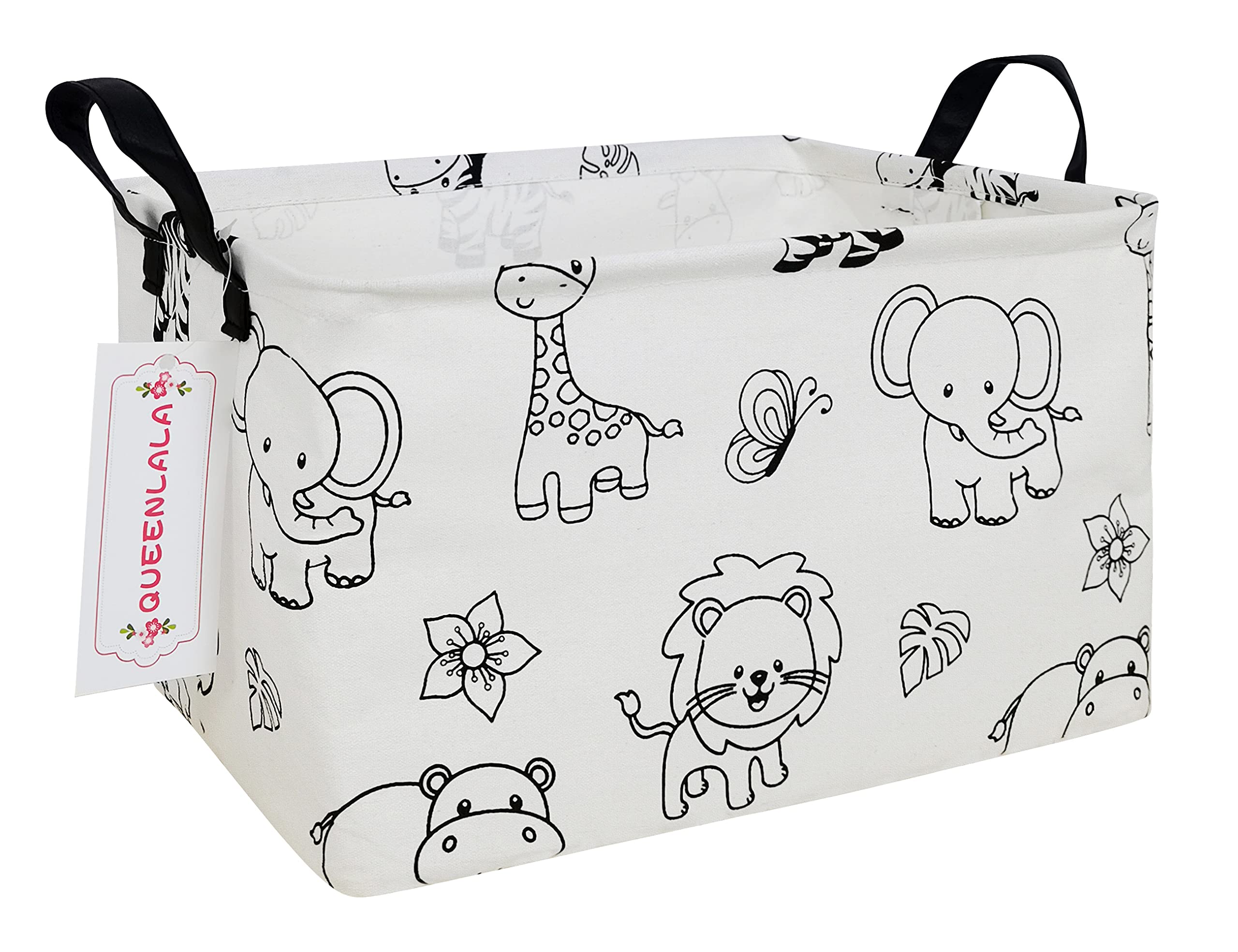 QUEENLALA rectangular laundry hamper foldable for easy organization.