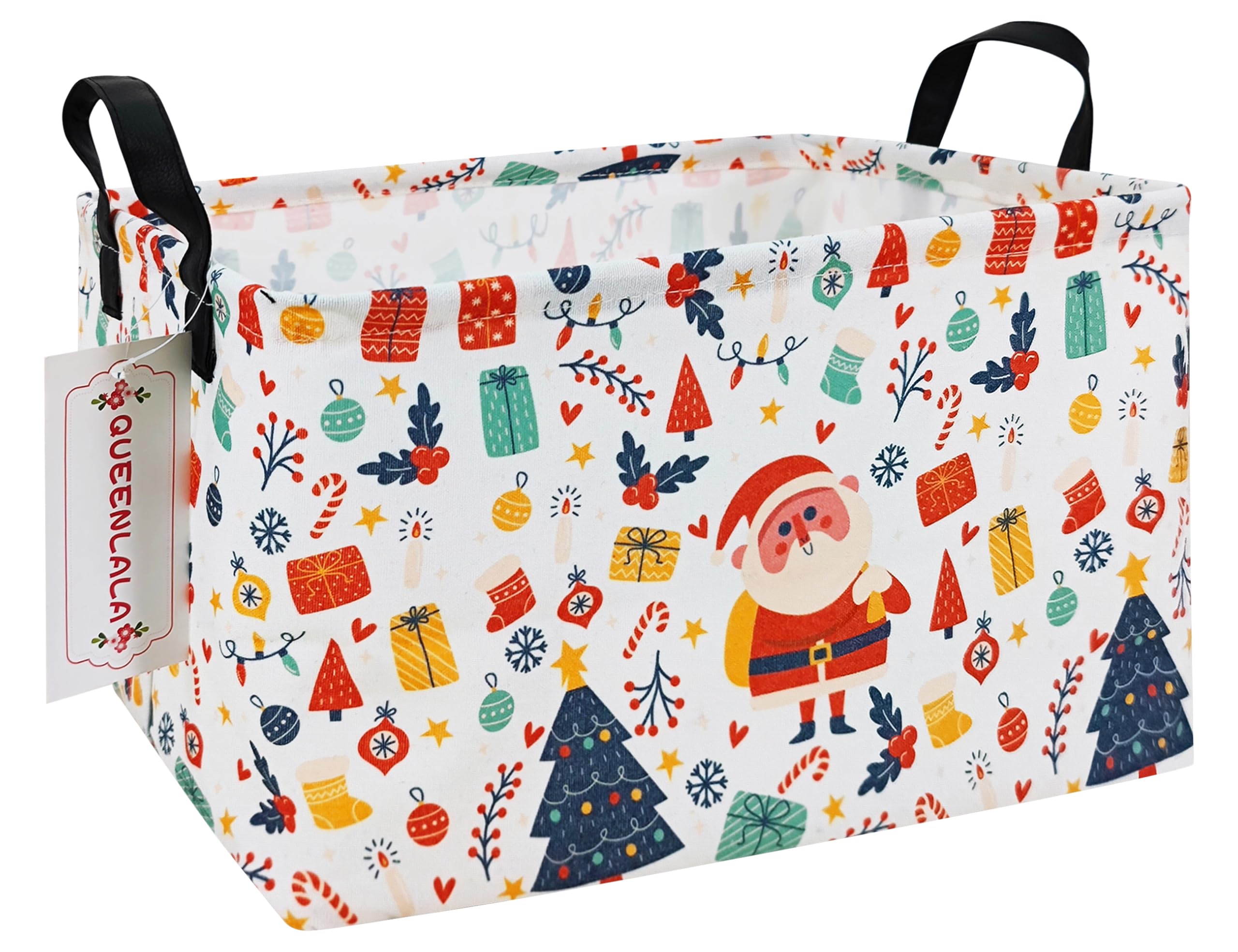 QUEENLALA rectangular laundry hamper folds flat for compact storage.