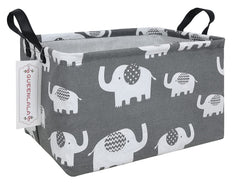QUEENLALA rectangular laundry hamper folded flat for compact storage.