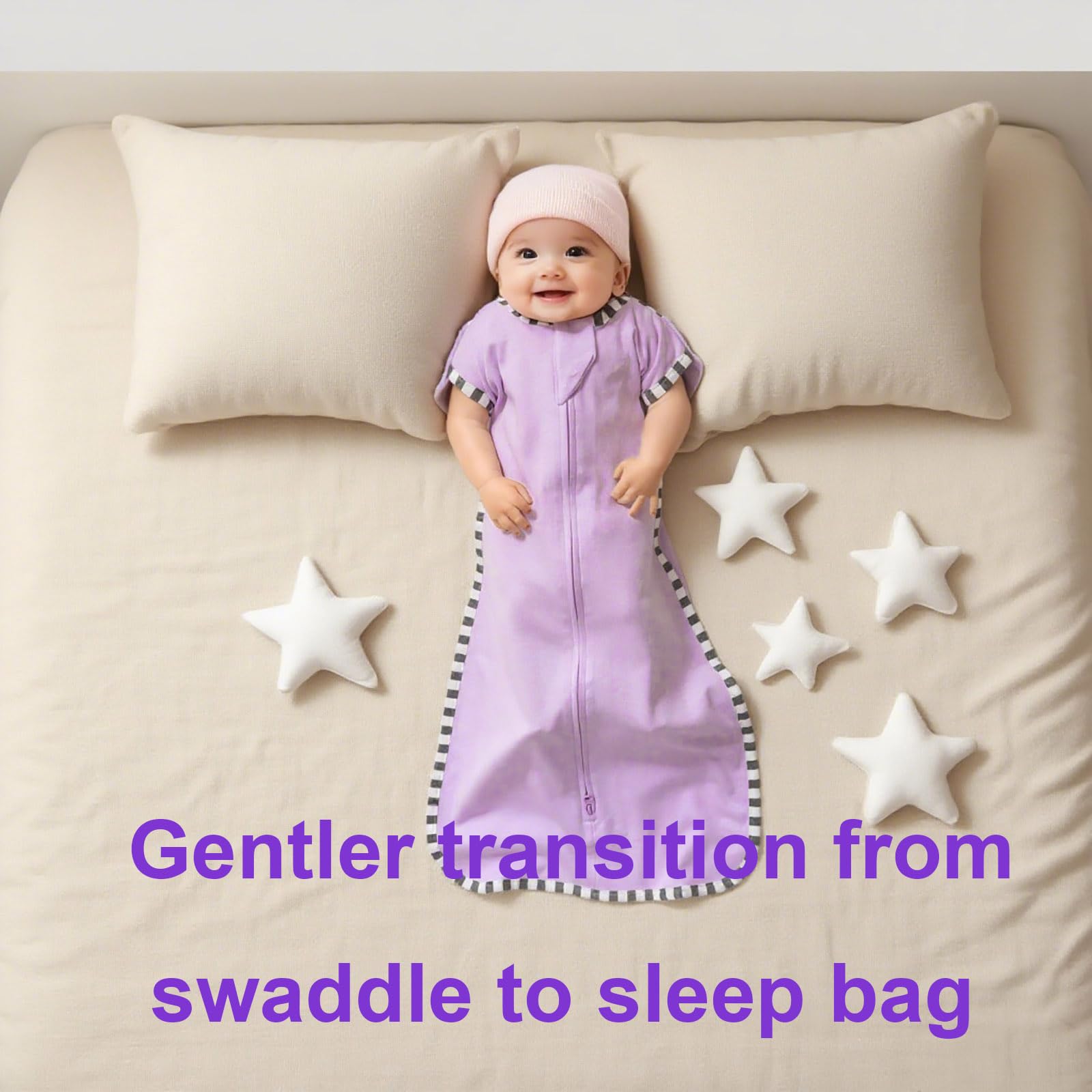 Queness Baby 2-pack swaddle set provides versatile options for sleep transitions