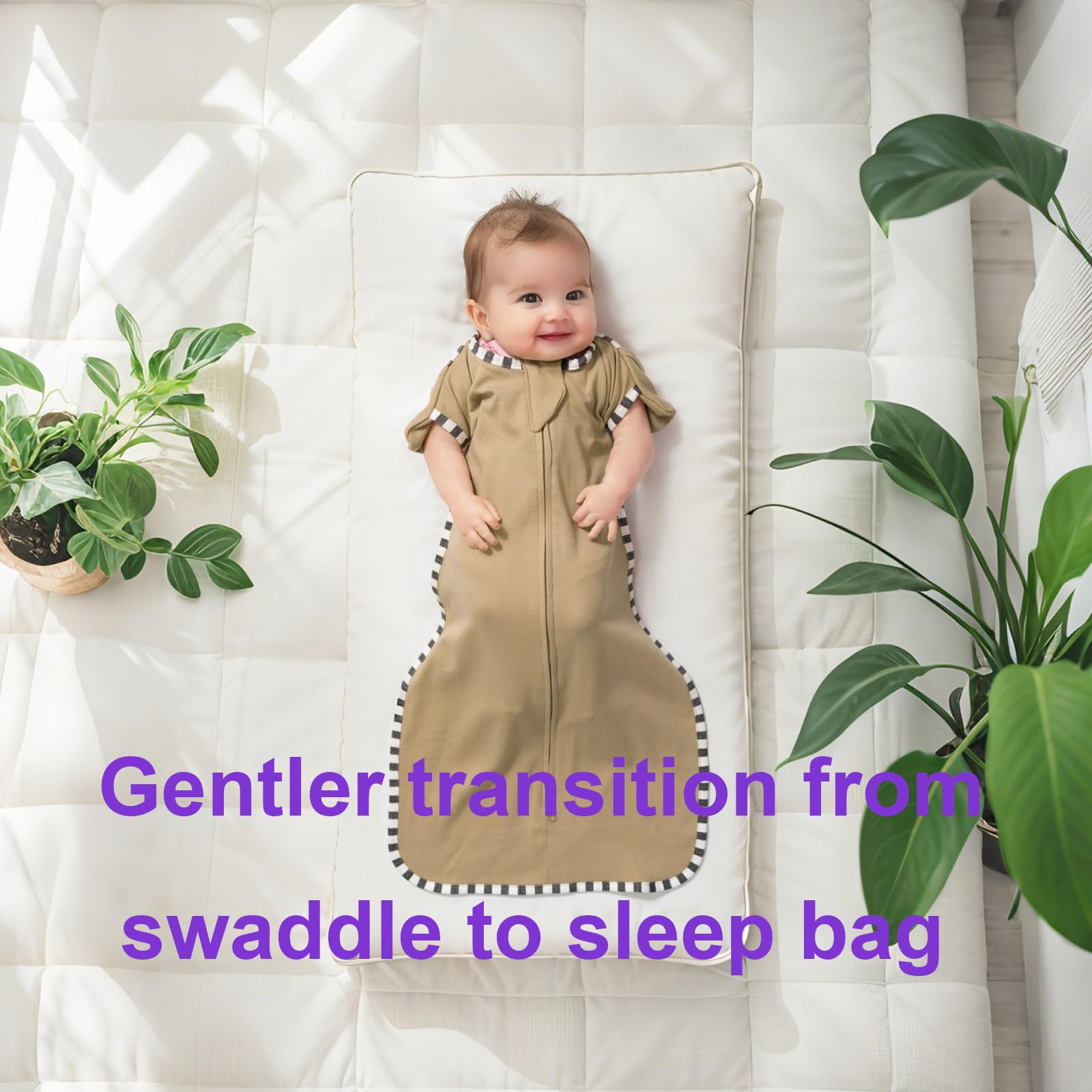 QUENESS BABY breathable cotton material emphasizes gentle warmth without overheating.