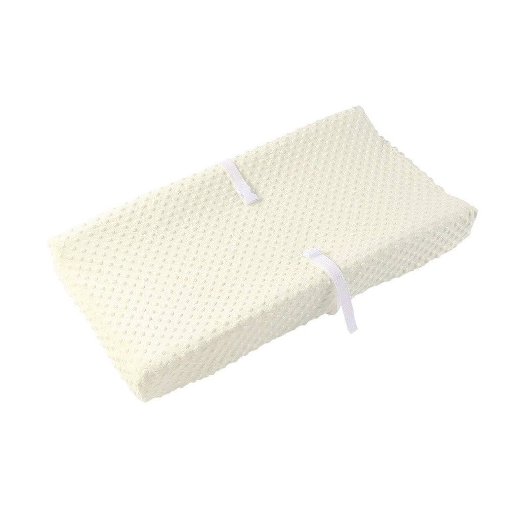 QUENESS Baby Changing Pad Cover cream yellow close-up showing plush softness for gentle diaper changes