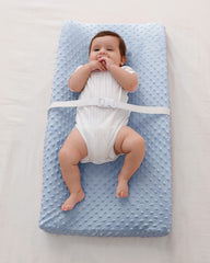 QUENESS BABY changing pad cover elastic bottom band keeps cover in place during diaper changes