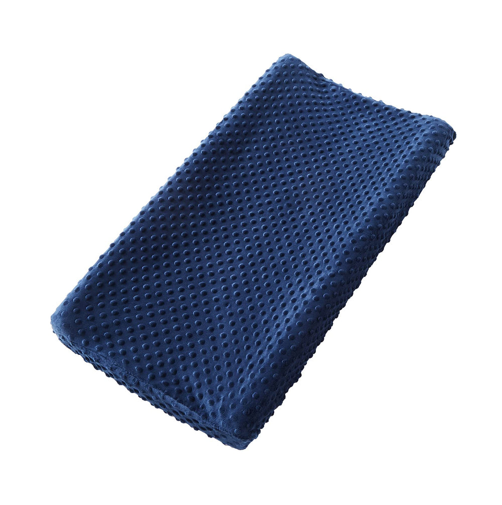 QUENESS Baby Changing Pad Cover Estate Blue generously covers the pad for full protection.