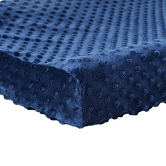 QUENESS Baby Changing Pad Cover Estate Blue machine washable care makes laundry easy.