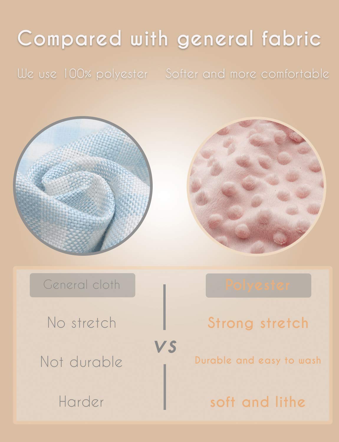 QUENESS coral-pink mat cover complements nursery décor and routines.