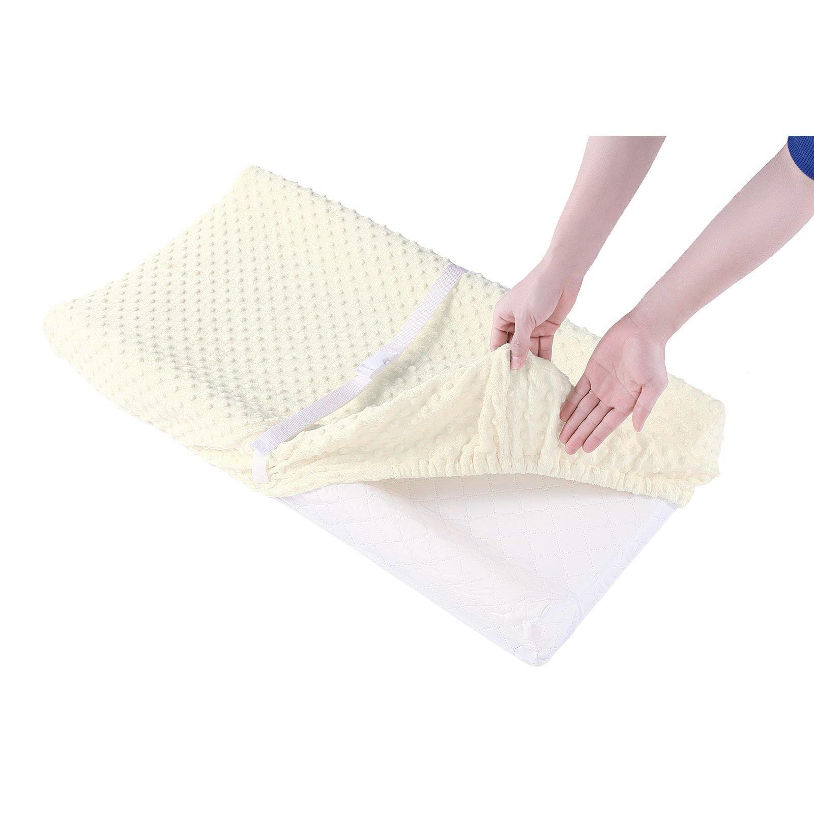 QUENESS Changing Pad Cover securely fits 32x16 and 34x16 contour pads