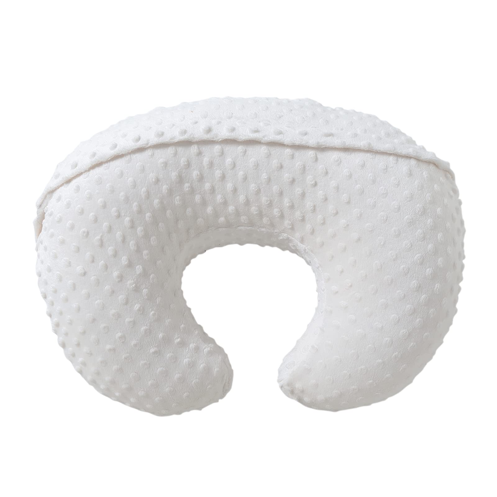 QUENESS BABY nursing pillow cover closeup shows soft fleece texture.