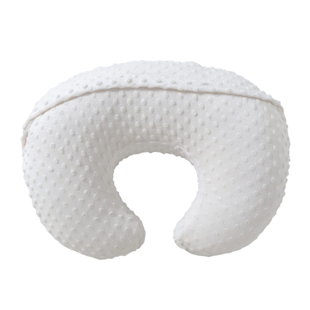 QUENESS BABY nursing pillow cover closeup shows soft fleece texture.