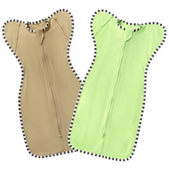 QUENESS BABY arms-up swaddle 2-pack promotes self-soothing for calmer naps.