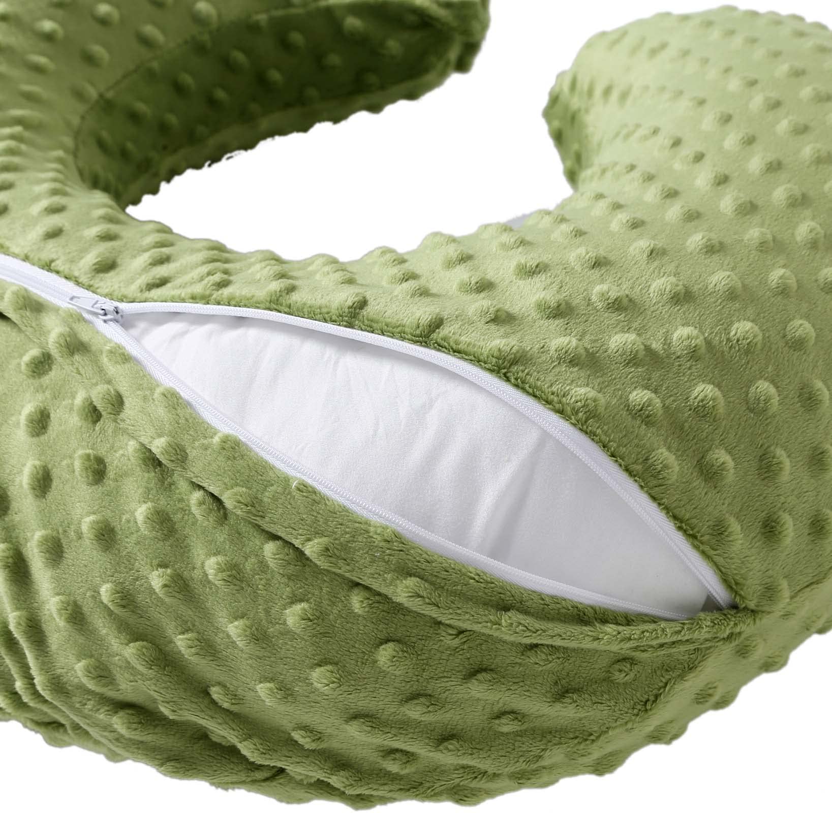 QUENESS nursing pillow baby-safety-dimples helps baby posture during feeding.
