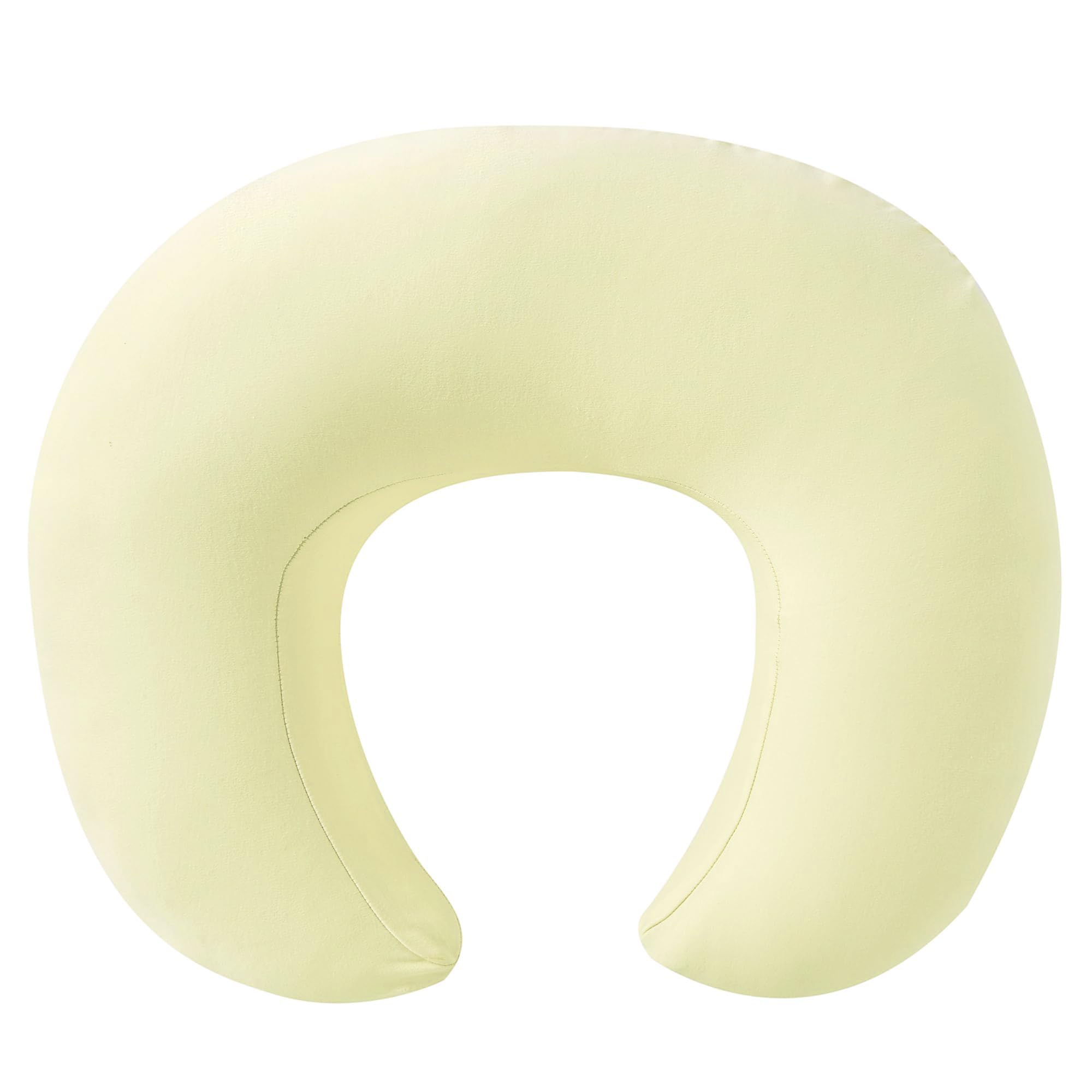 QUENESS Nursing Pillow closeup cover texture shows soft jersey knit cotton.