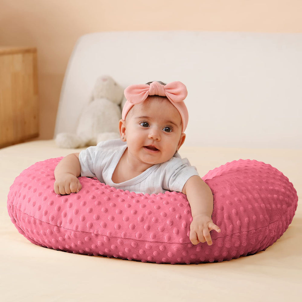 Queness nursing pillow cover Durable zipper protection guards against skin contact.